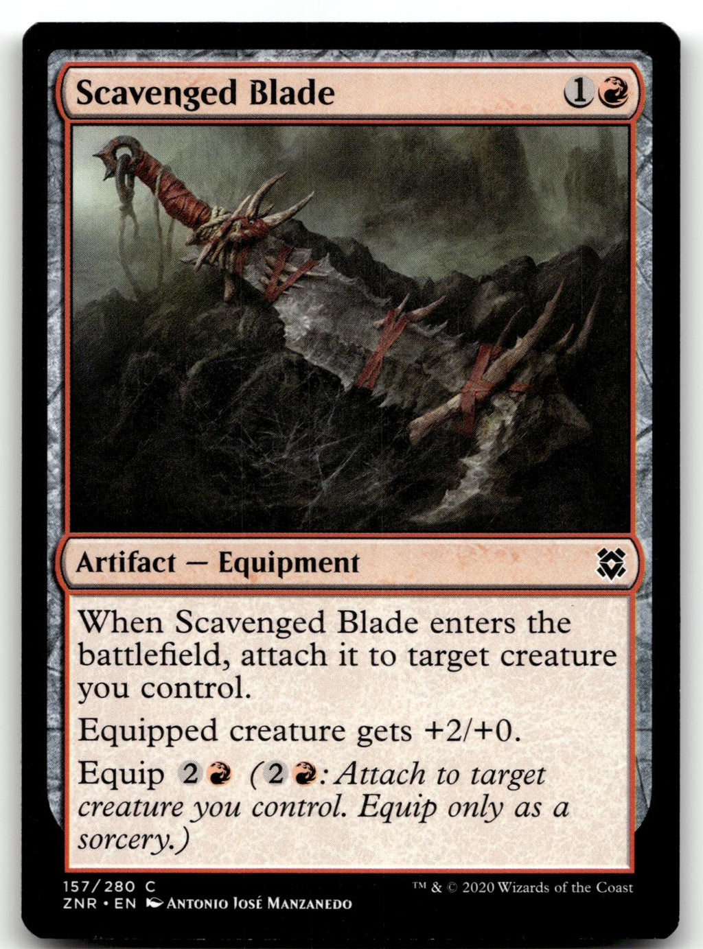 Scavenged Blade 157 Common Zendikar Rising Magic: The Gathering Near Mint