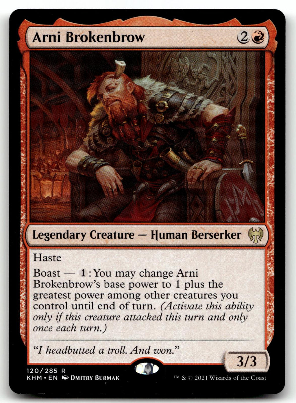 Arni Brokenbrow 120 Rare Kaldheim Magic: The Gathering Near Mint