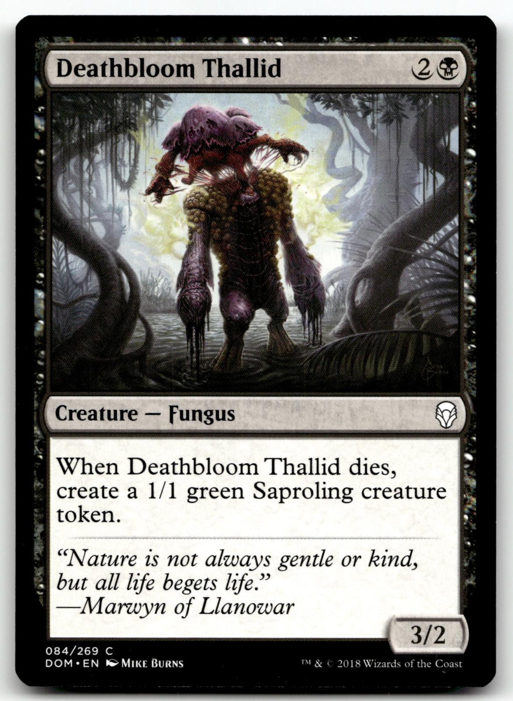 Deathbloom Thallid 84 Common Dominaria Magic: The Gathering Near Mint