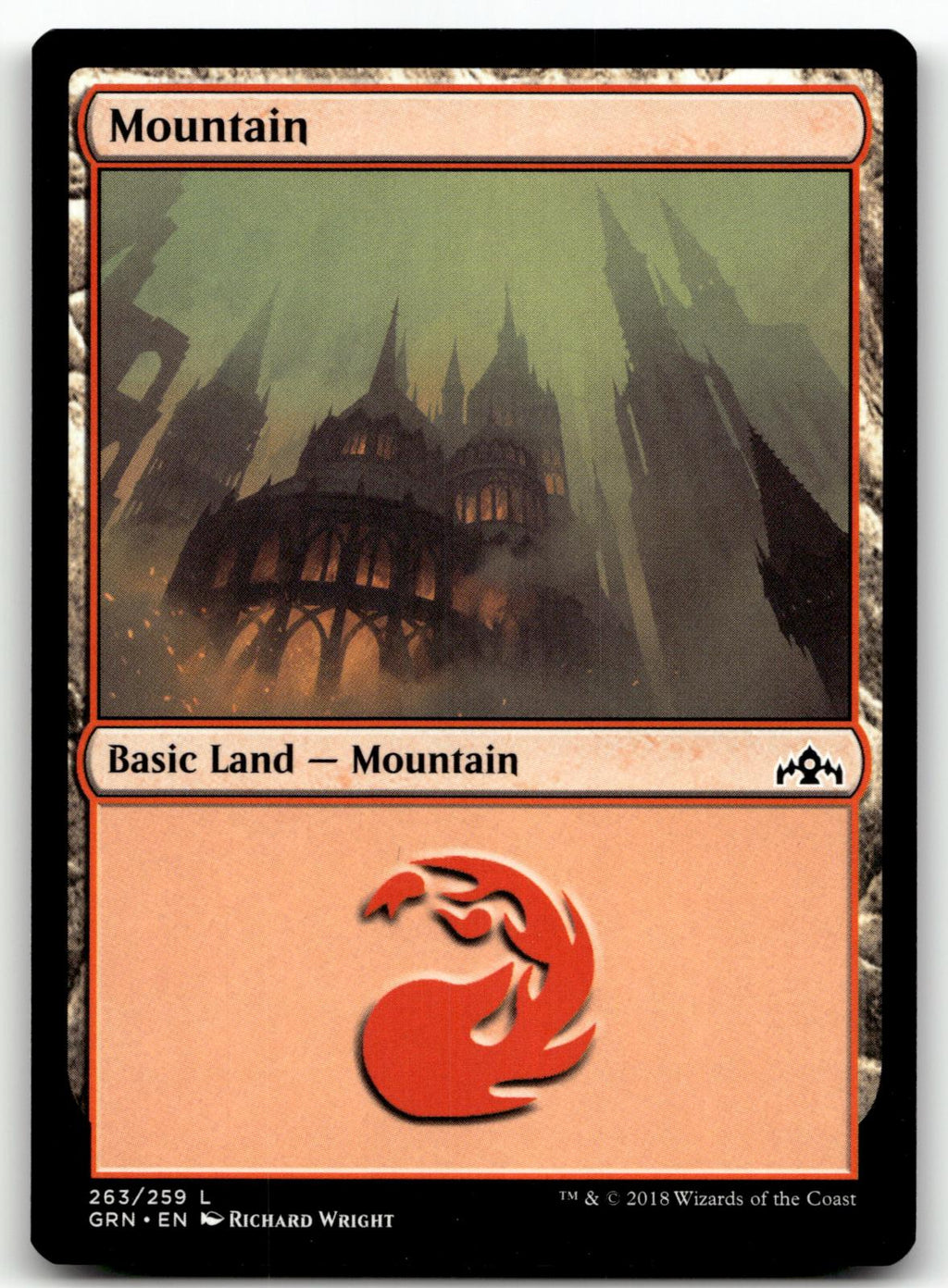 Mountain 263 Land Guilds of Ravnica Magic: The Gathering Near Mint