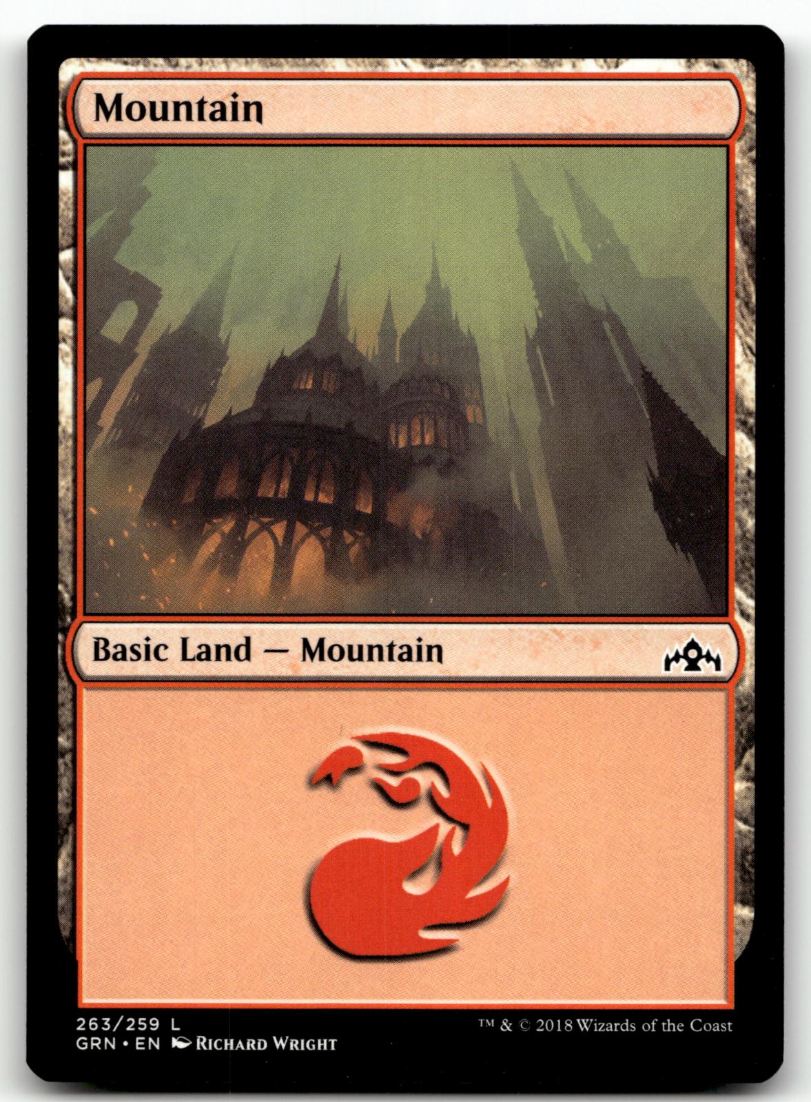Mountain 263 Land Guilds of Ravnica Magic: The Gathering Near Mint
