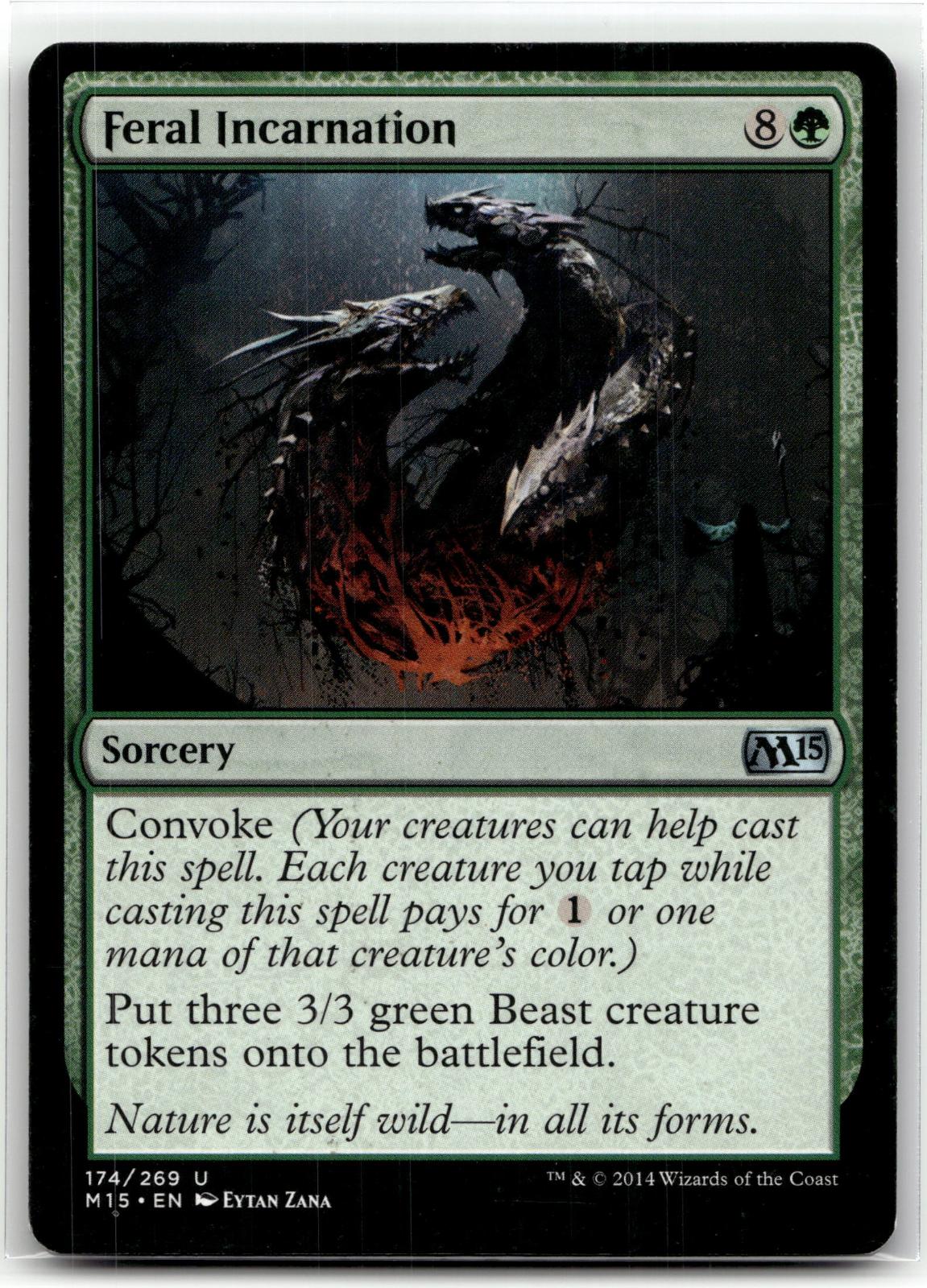 Feral Incarnation 174 Uncommon Magic 2015 (M15) Magic: The Gathering Near Mint