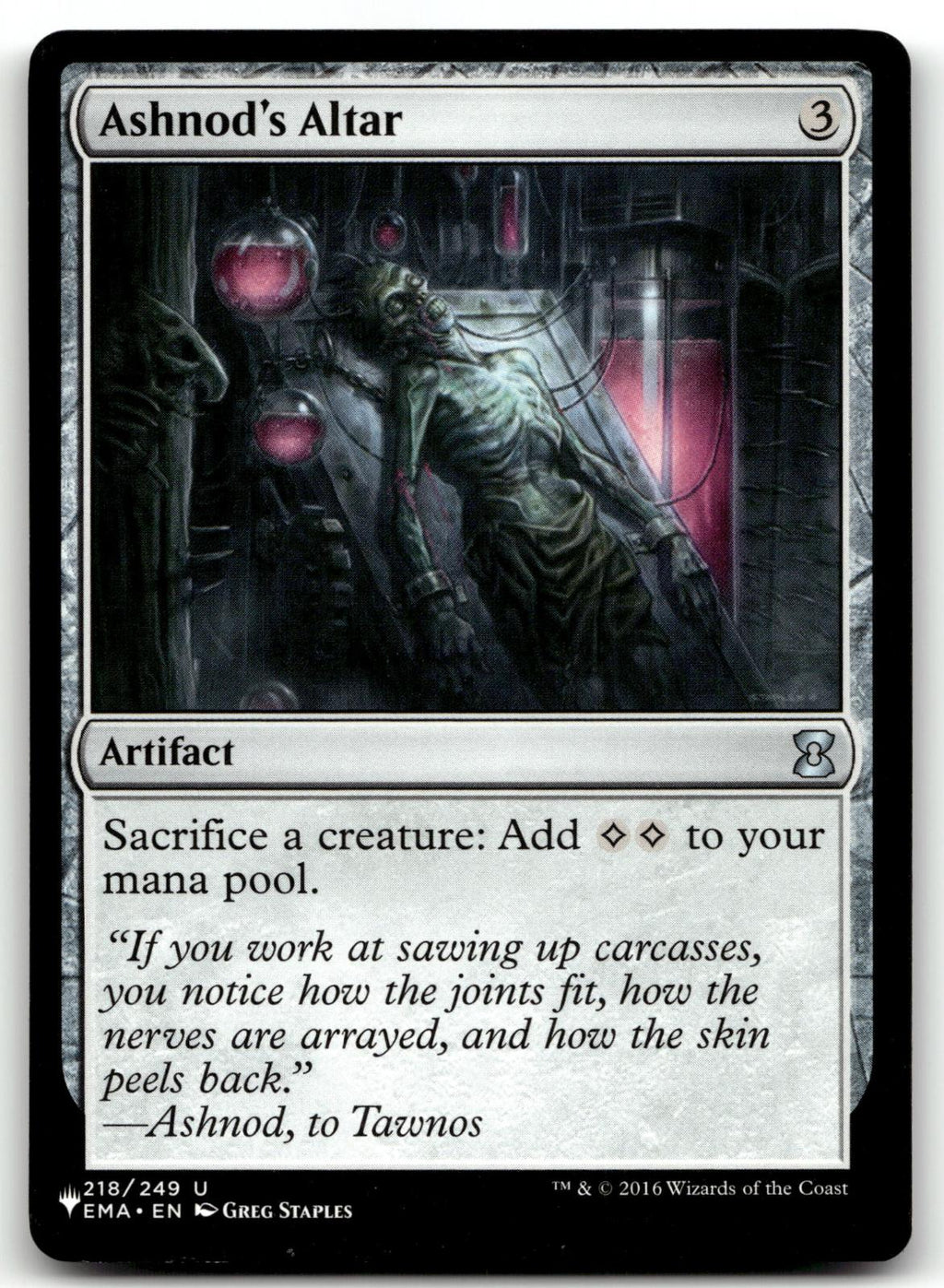 Ashnod's Altar 218 Uncommon Eternal Masters Magic: The Gathering Near Mint
