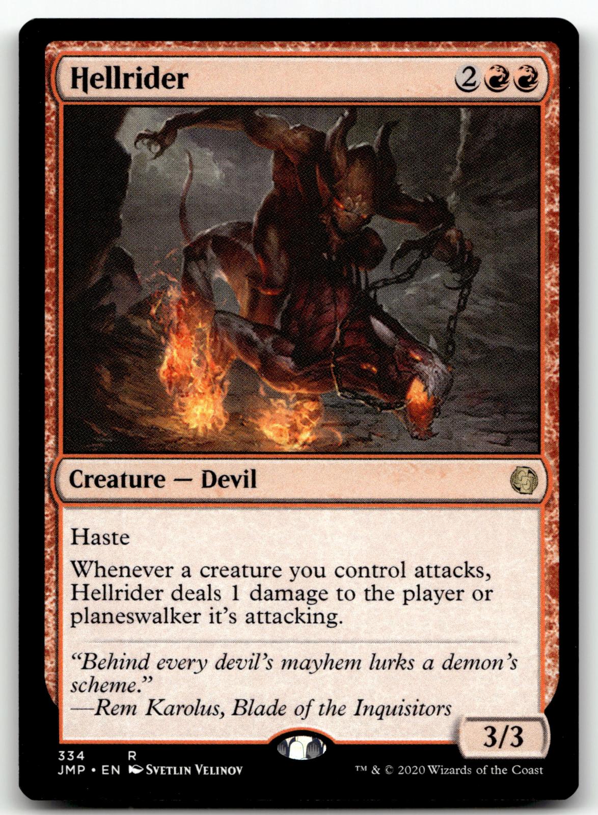 Hellrider 334 Rare Jumpstart Magic: The Gathering Near Mint