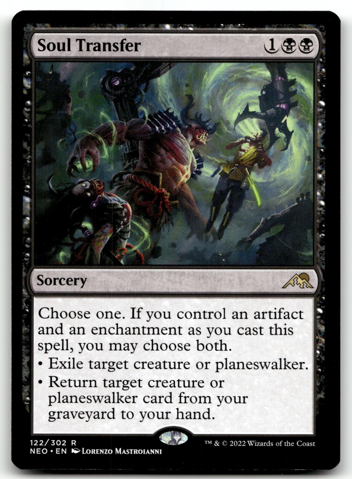 Soul Transfer 122 Rare Kamigawa: Neon Dynasty Magic: The Gathering Near Mint