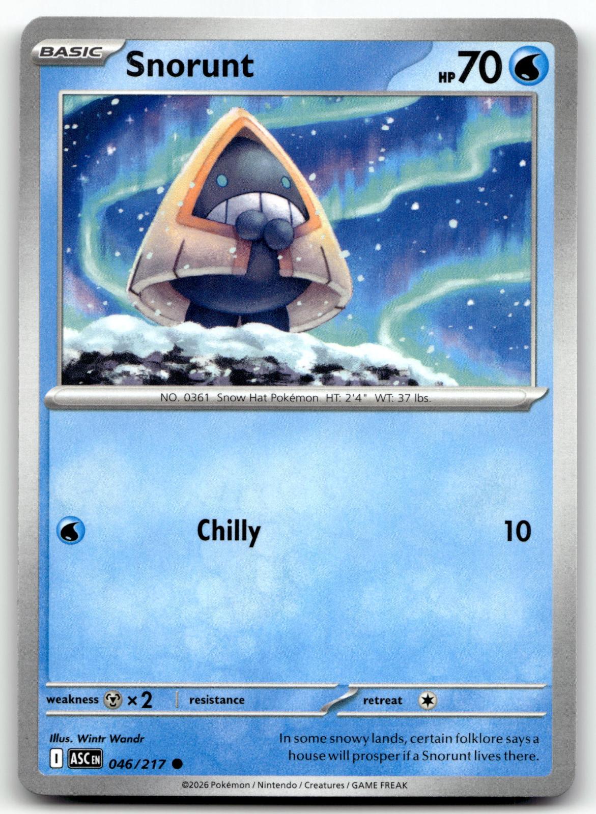 Snorunt 046/217 Common Ascended Heroes Pokemon Near Mint
