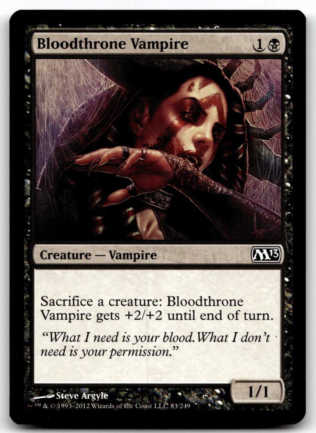 Bloodthrone Vampire 83 Common Magic 2013 (M13) Magic: The Gathering Near Mint