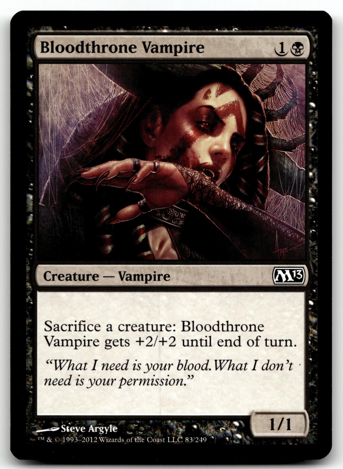 Bloodthrone Vampire 83 Common Magic 2013 (M13) Magic: The Gathering Near Mint