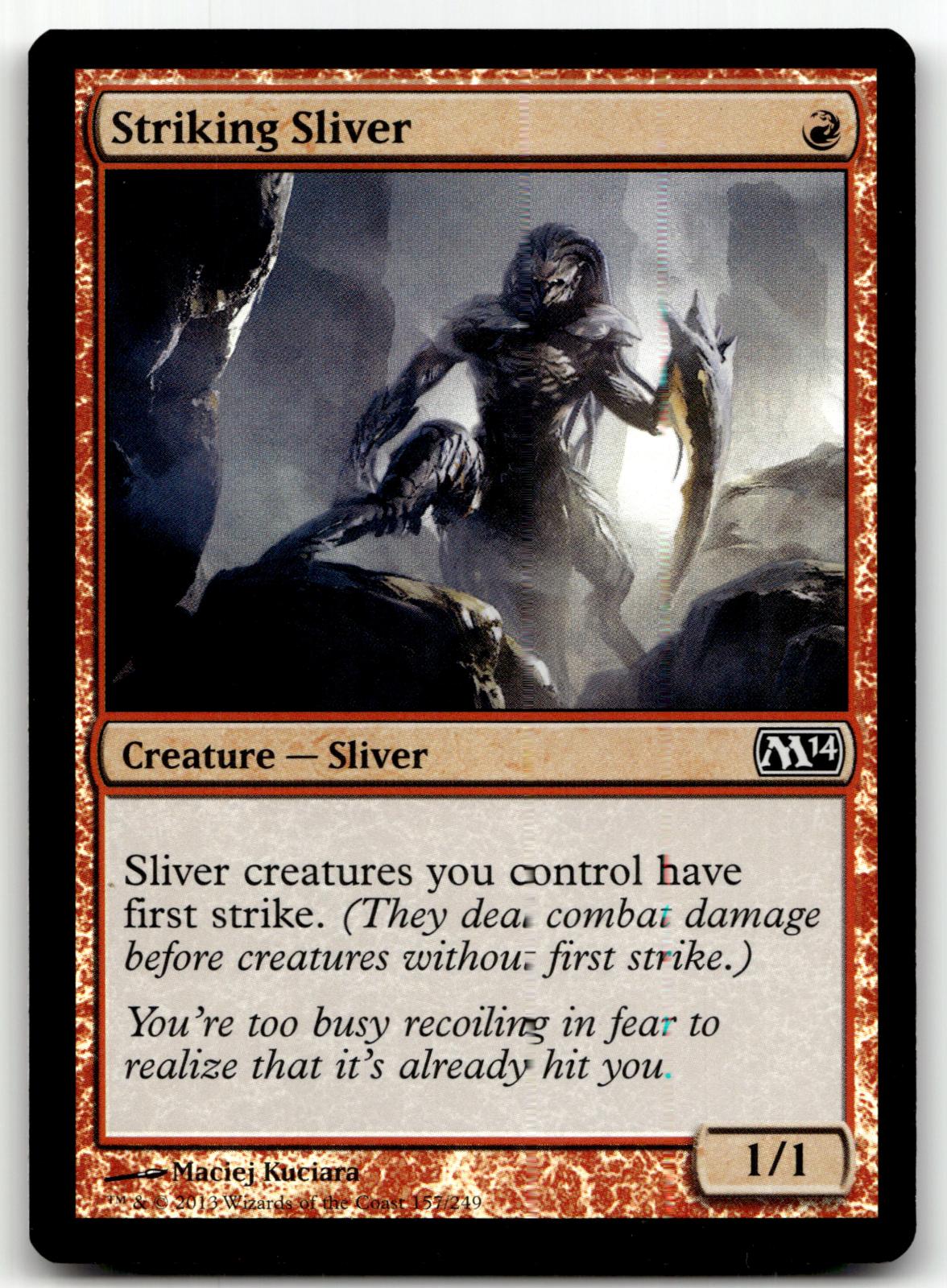 Striking Sliver 157 Common Magic 2014 (M14) Magic: The Gathering Foil Near Mint