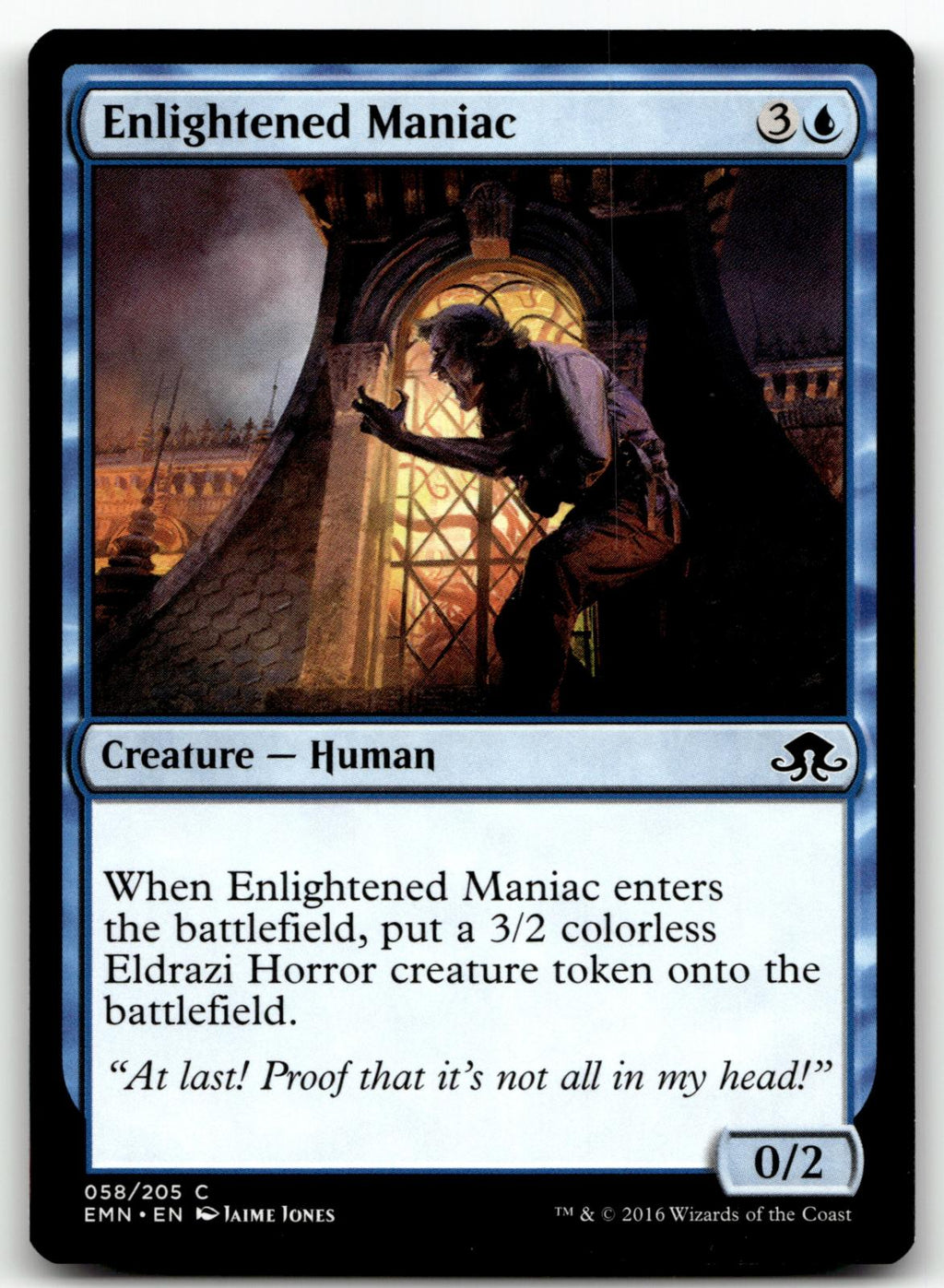 Enlightened Maniac 58 Common Eldritch Moon Magic: The Gathering Near Mint