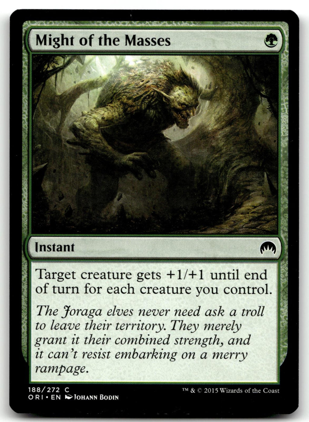 Might of the Masses 188 Common Magic Origins Magic: The Gathering Near Mint