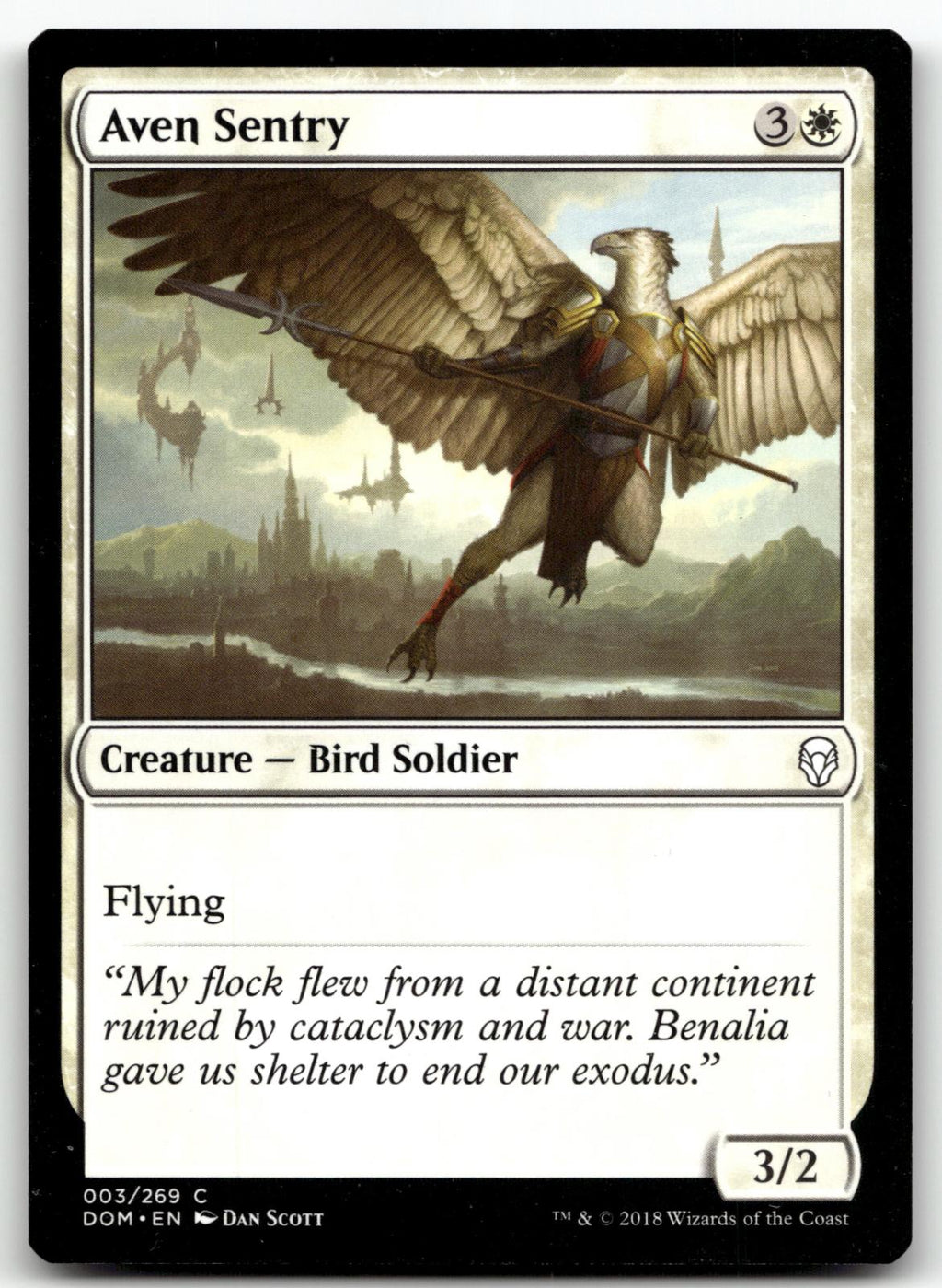Aven Sentry 3 Common Dominaria Magic: The Gathering Near Mint