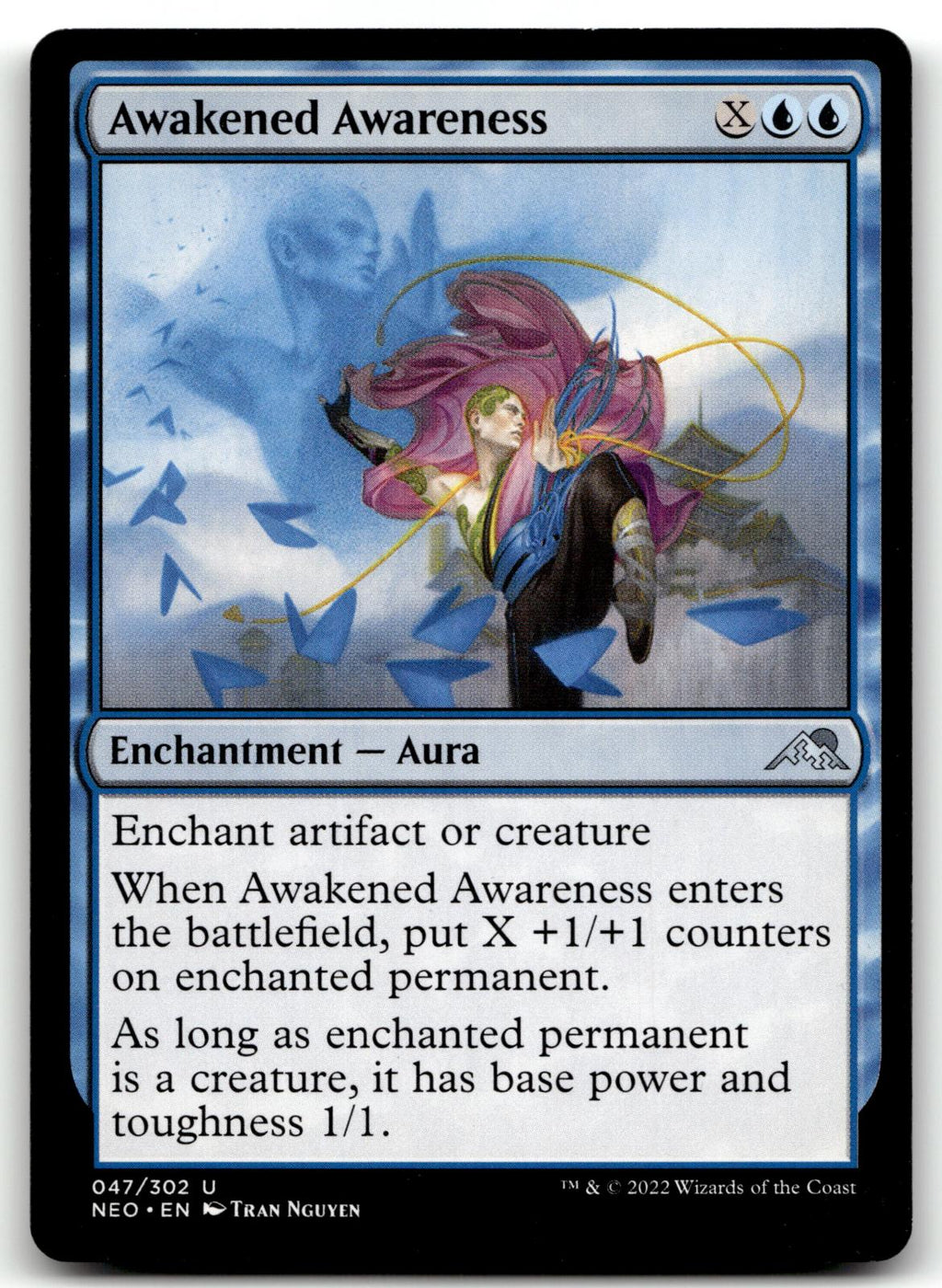 Awakened Awareness 47 Uncommon Kamigawa: Neon Dynasty Magic: The Gathering NM