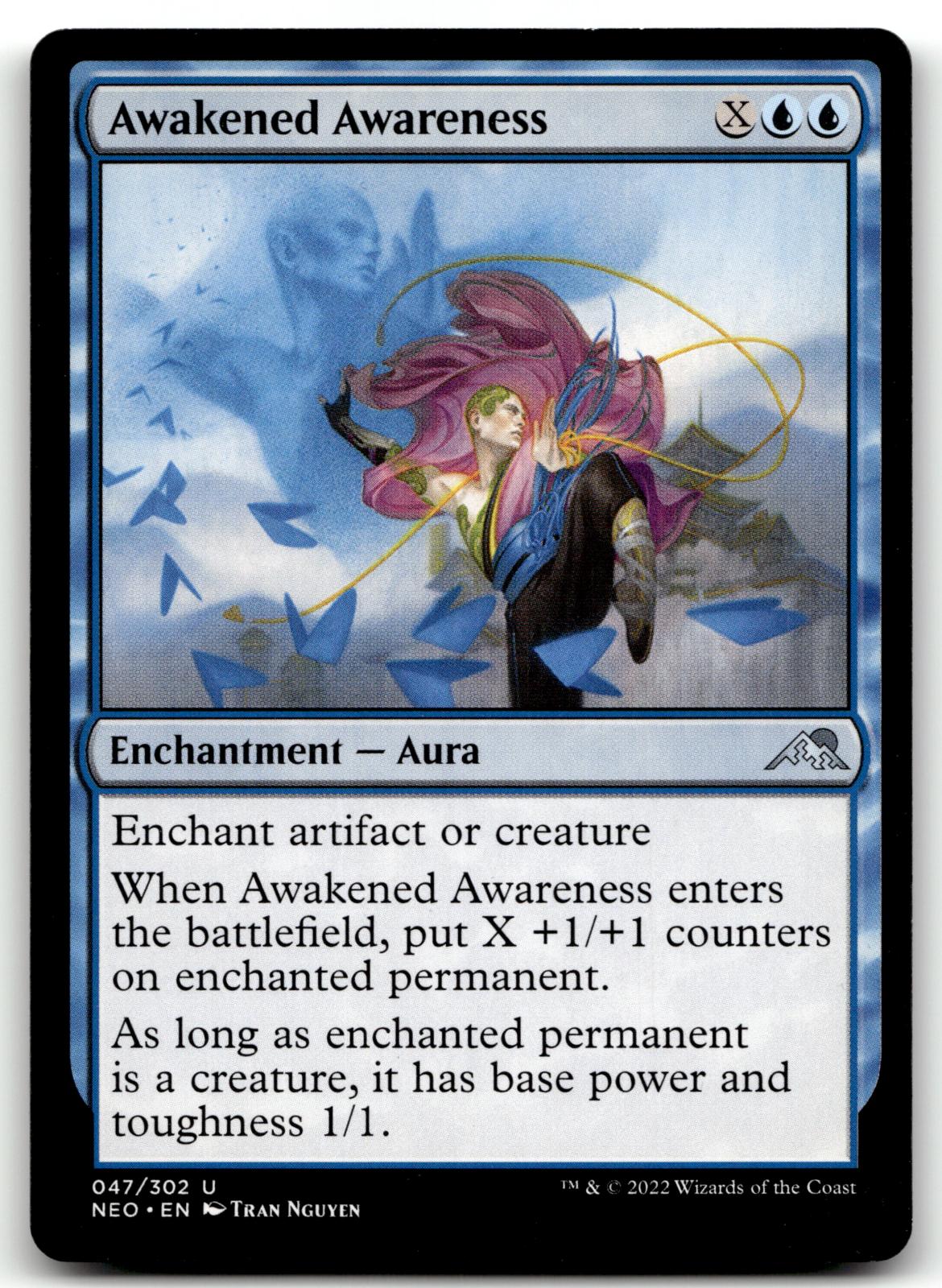 Awakened Awareness 47 Uncommon Kamigawa: Neon Dynasty Magic: The Gathering NM