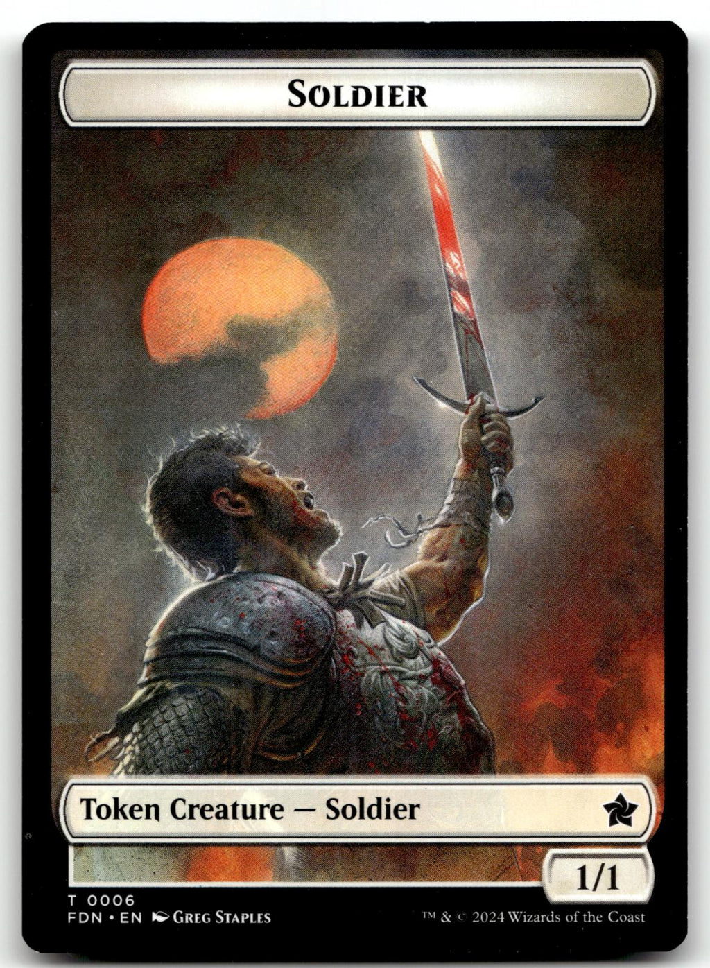 Soldier Token 2 Token Magic 2015 (M15) Magic: The Gathering Near Mint