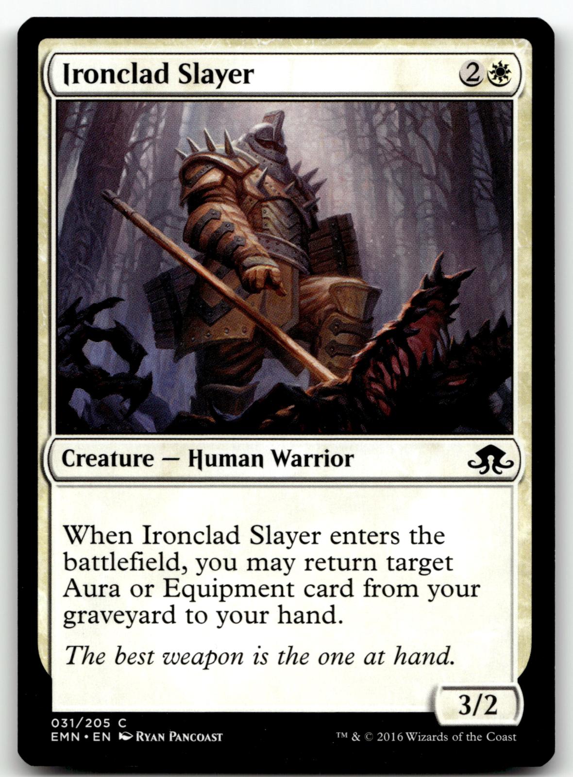 Ironclad Slayer 31 Common Eldritch Moon Magic: The Gathering Near Mint