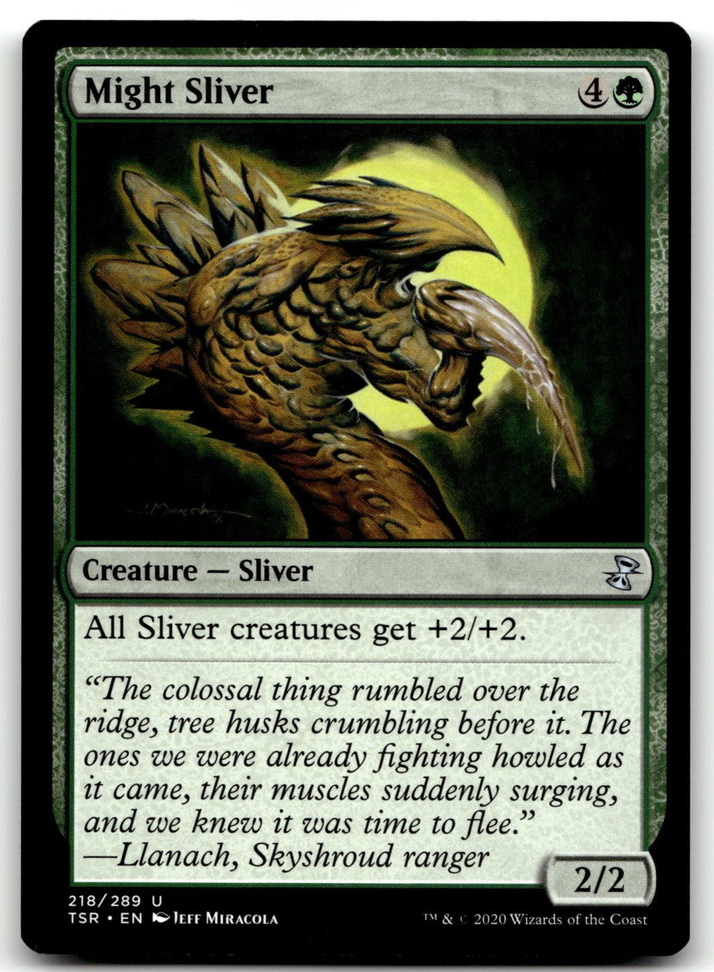 Might Sliver 218 Uncommon Time Spiral: Remastered Magic: The Gathering Near Mint