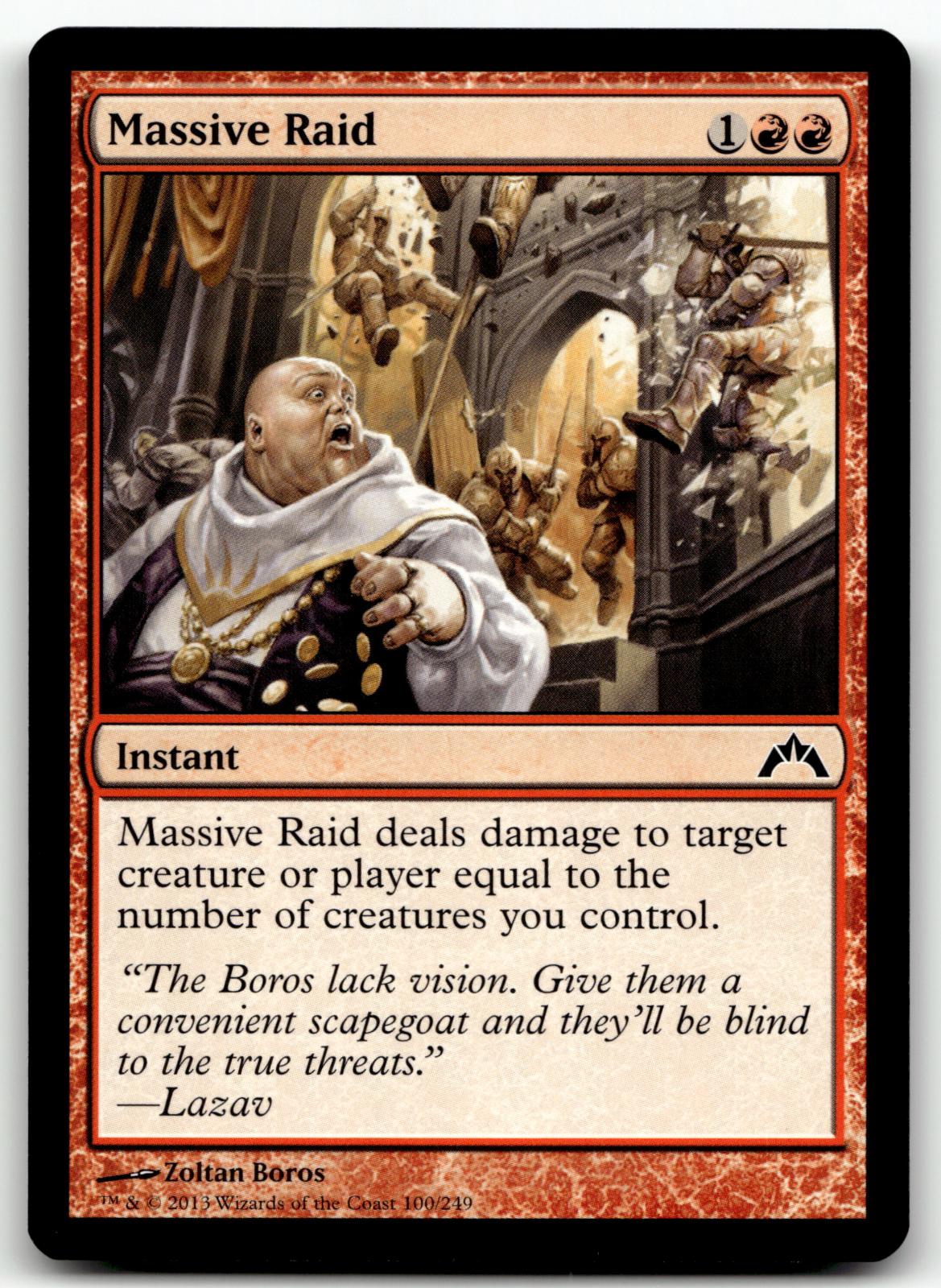 Massive Raid 100 Common Gatecrash Magic: The Gathering Near Mint