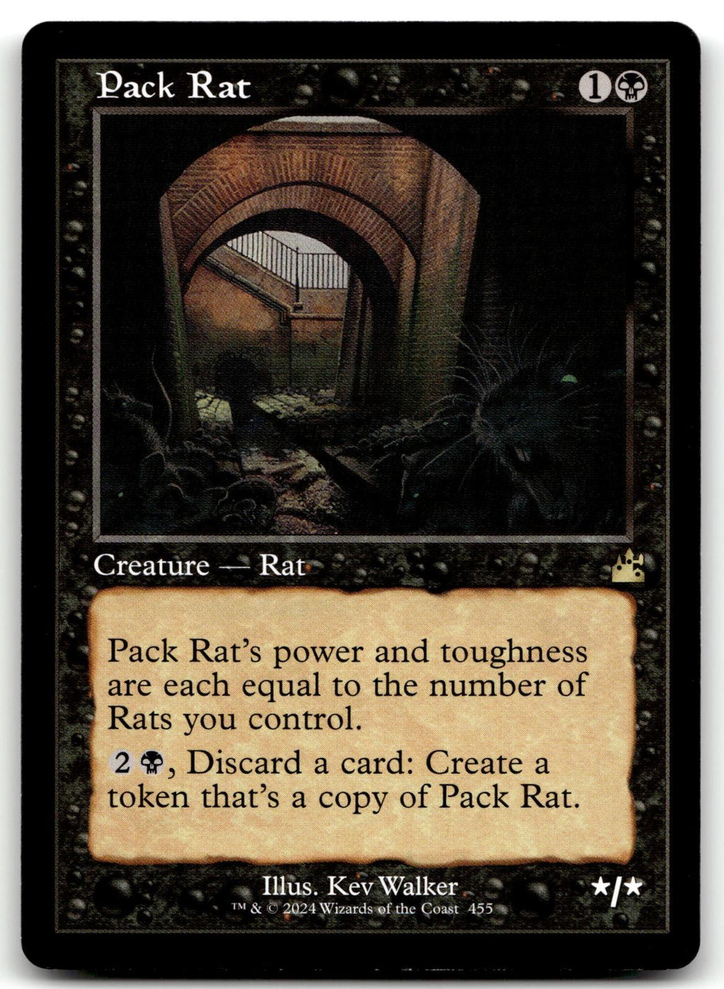 Pack Rat (Retro Frame) 455 Rare Ravnica Remastered Magic: The Gathering NM