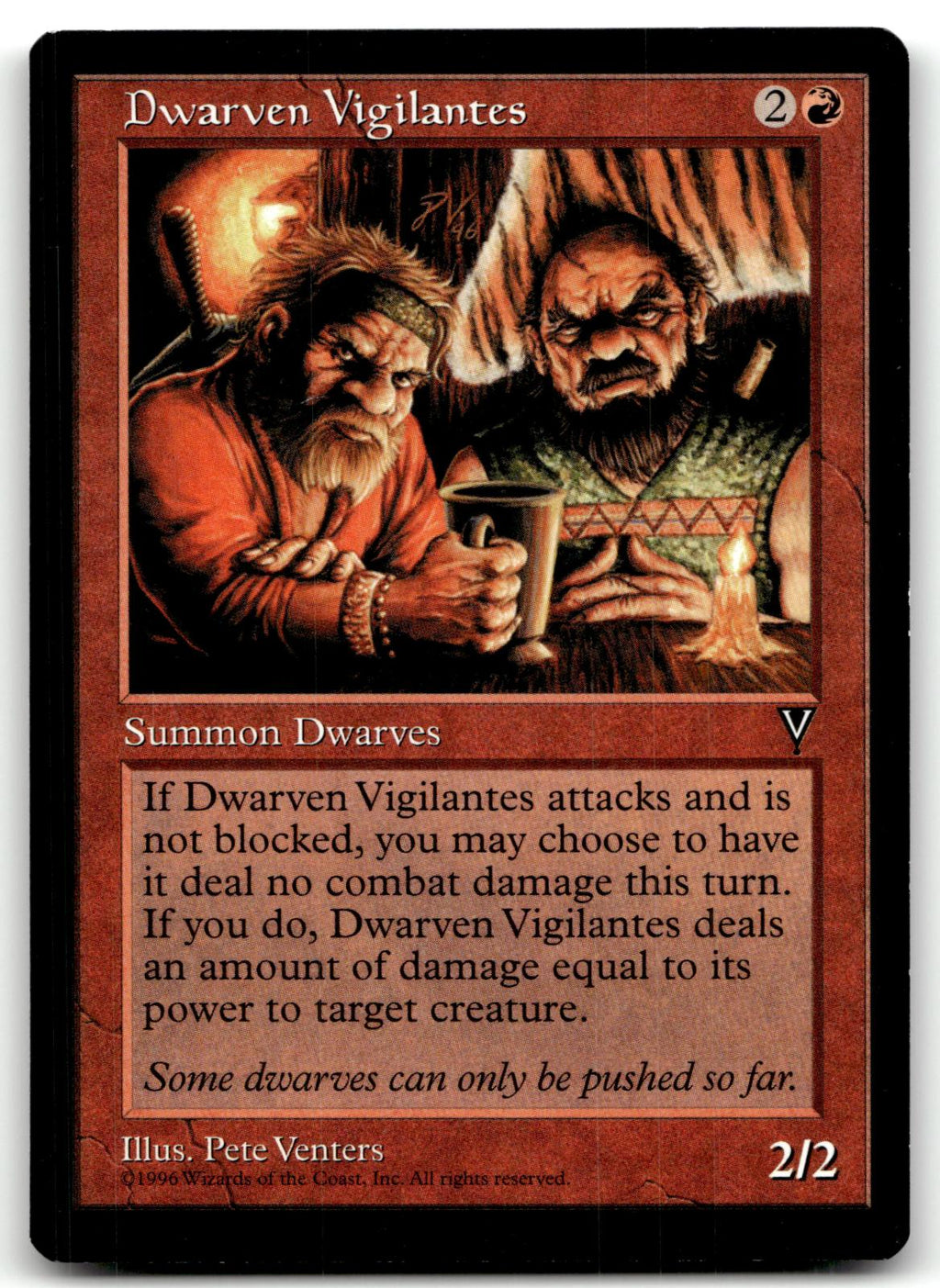 Dwarven Vigilantes Common Visions Magic: The Gathering Near Mint