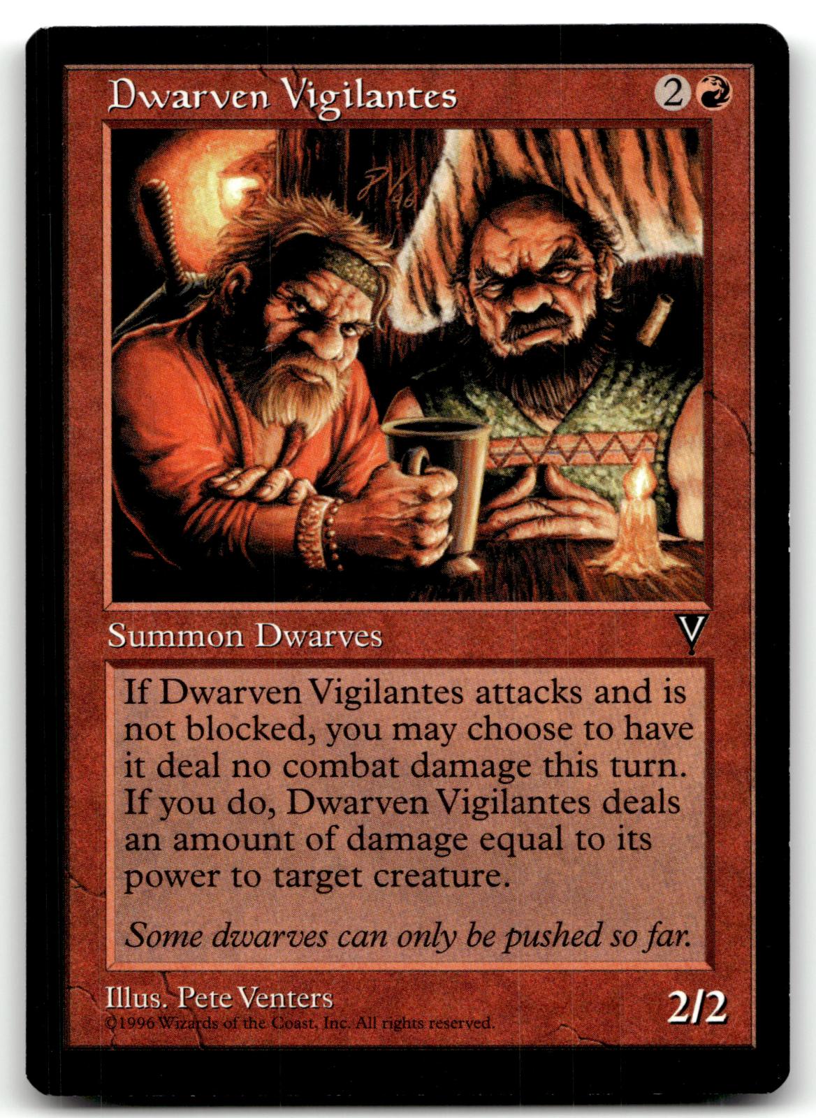 Dwarven Vigilantes Common Visions Magic: The Gathering Near Mint