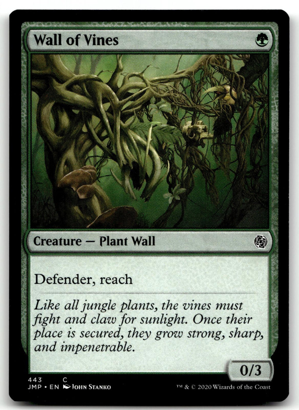 Wall of Vines 443 Common Jumpstart Magic: The Gathering Near Mint