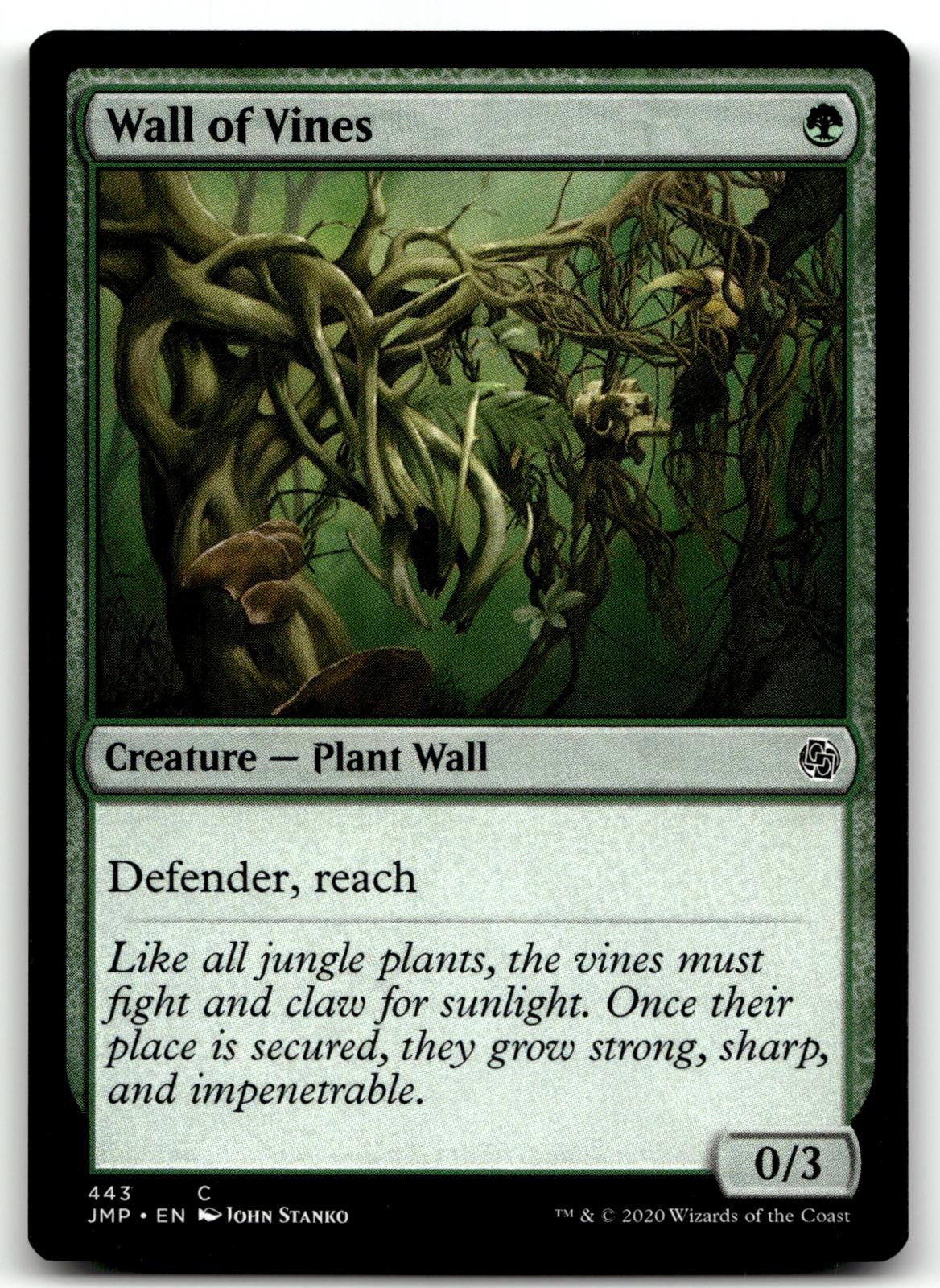 Wall of Vines 443 Common Jumpstart Magic: The Gathering Near Mint