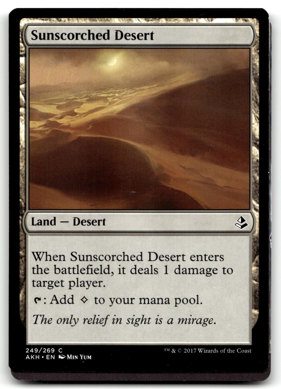 Sunscorched Desert 249 Common Amonkhet Magic: The Gathering Near Mint