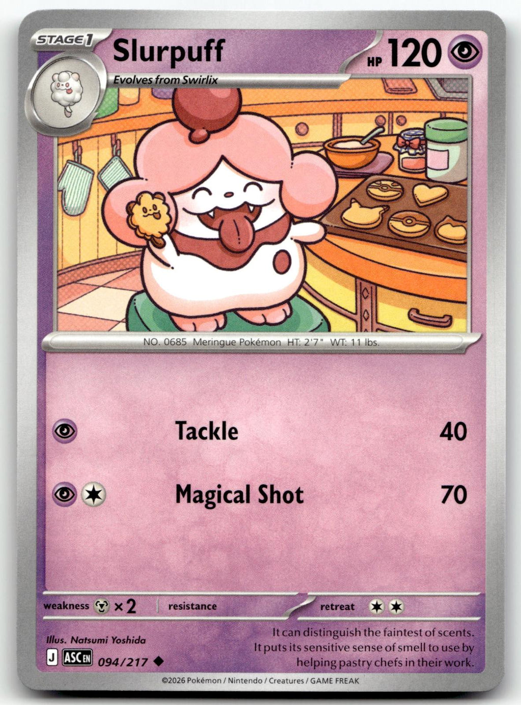Slurpuff 094/217 Uncommon Ascended Heroes Pokemon Near Mint