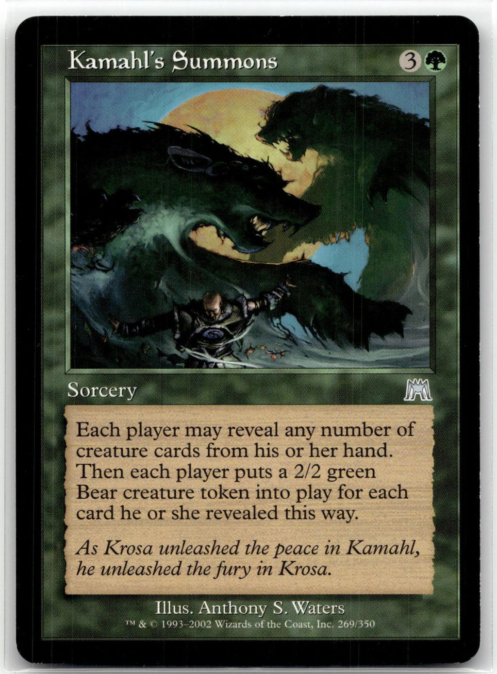 Kamahl's Summons 269 Uncommon Onslaught Magic: The Gathering Near Mint