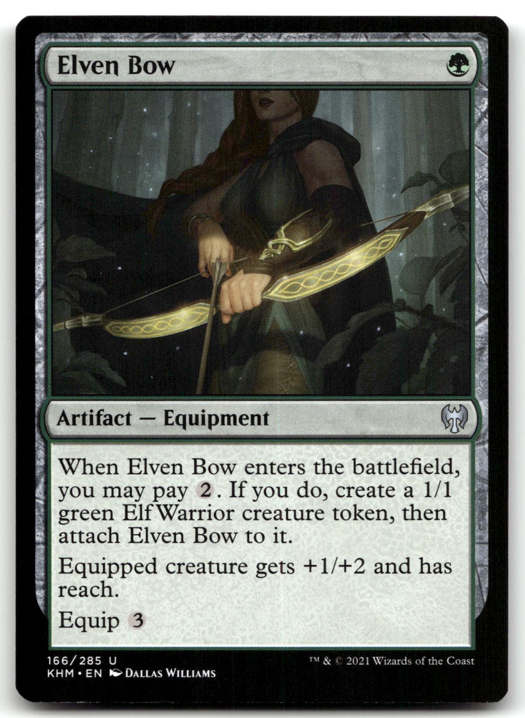 Elven Bow 166 Uncommon Kaldheim Magic: The Gathering Near Mint