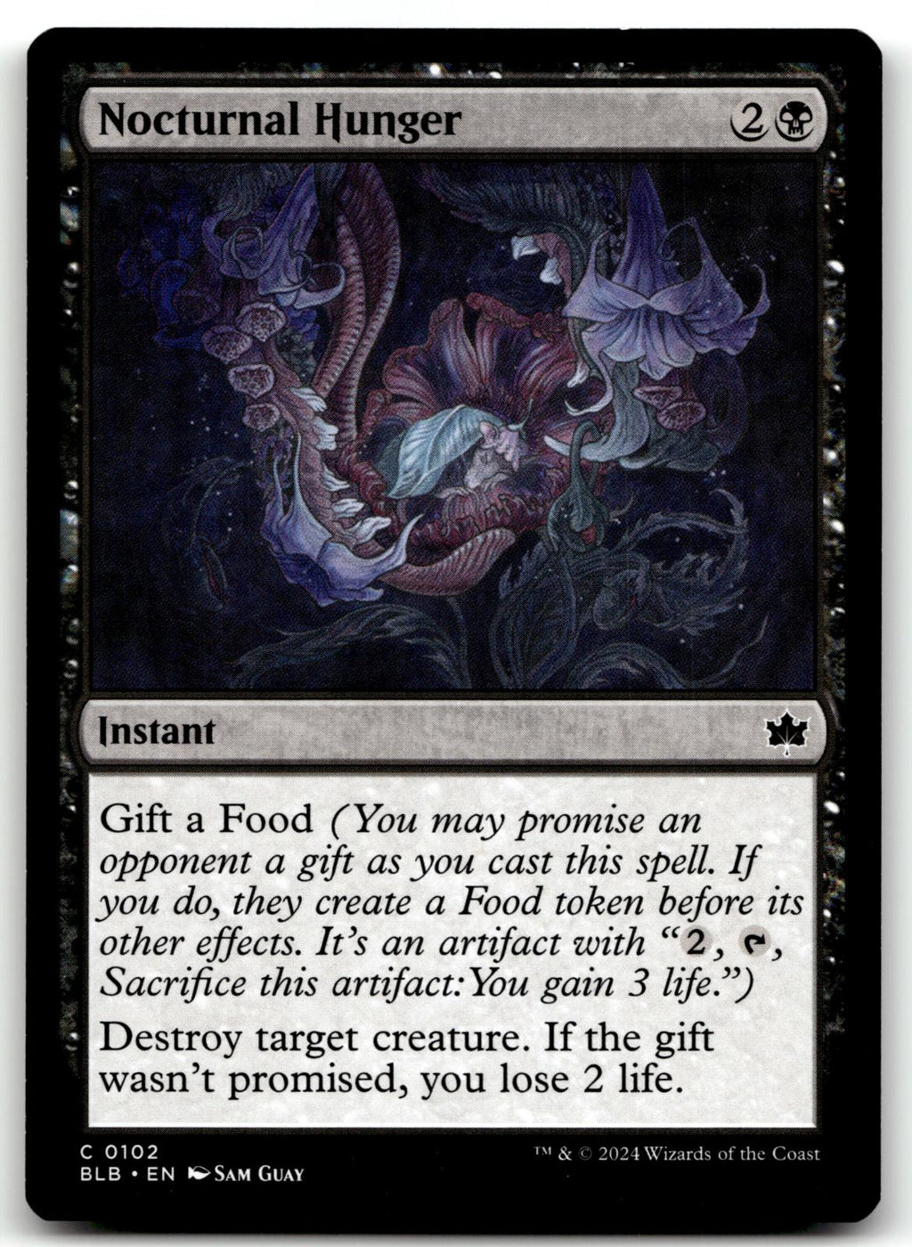 Nocturnal Hunger 102 Common Bloomburrow Magic: The Gathering Near Mint