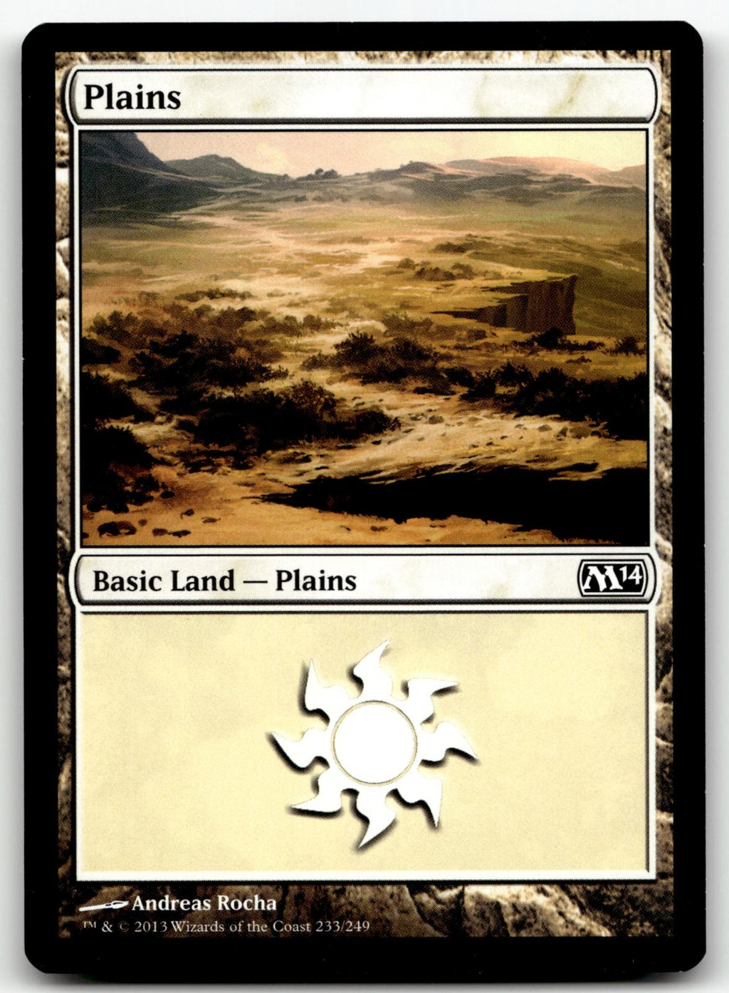 Plains (233) 233 Land Magic 2014 (M14) Magic: The Gathering Near Mint