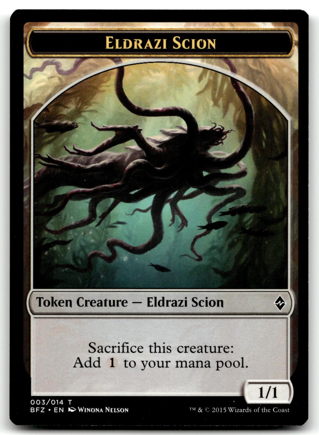 Eldrazi Scion Token (003) 3 Token Battle for Zendikar Magic: The Gathering NM