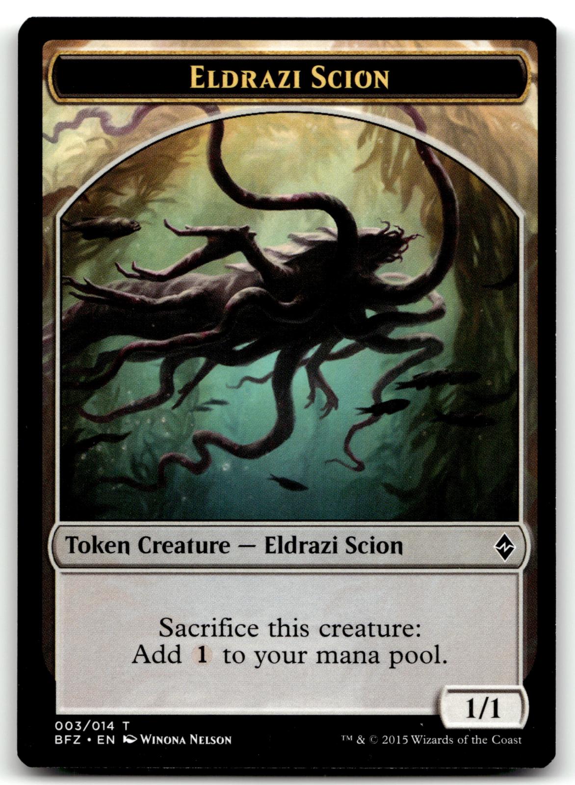 Eldrazi Scion Token (003) 3 Token Battle for Zendikar Magic: The Gathering NM