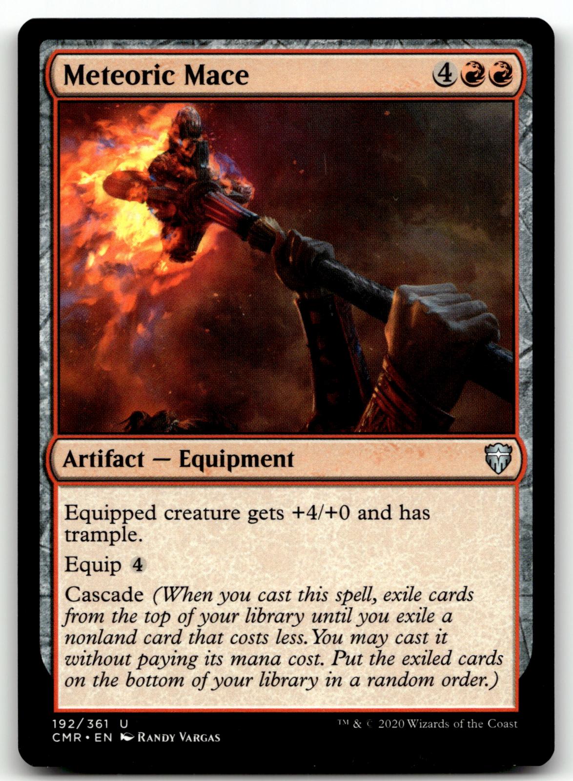 Meteoric Mace 192 Uncommon Commander Legends Magic: The Gathering Near Mint