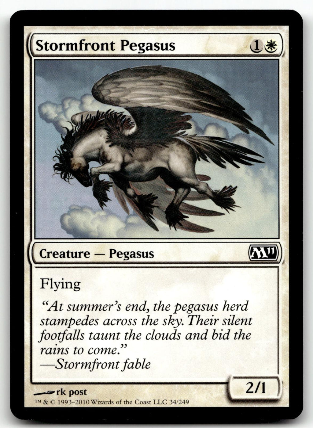 Stormfront Pegasus 34 Common Magic 2011 (M11) Magic: The Gathering Near Mint