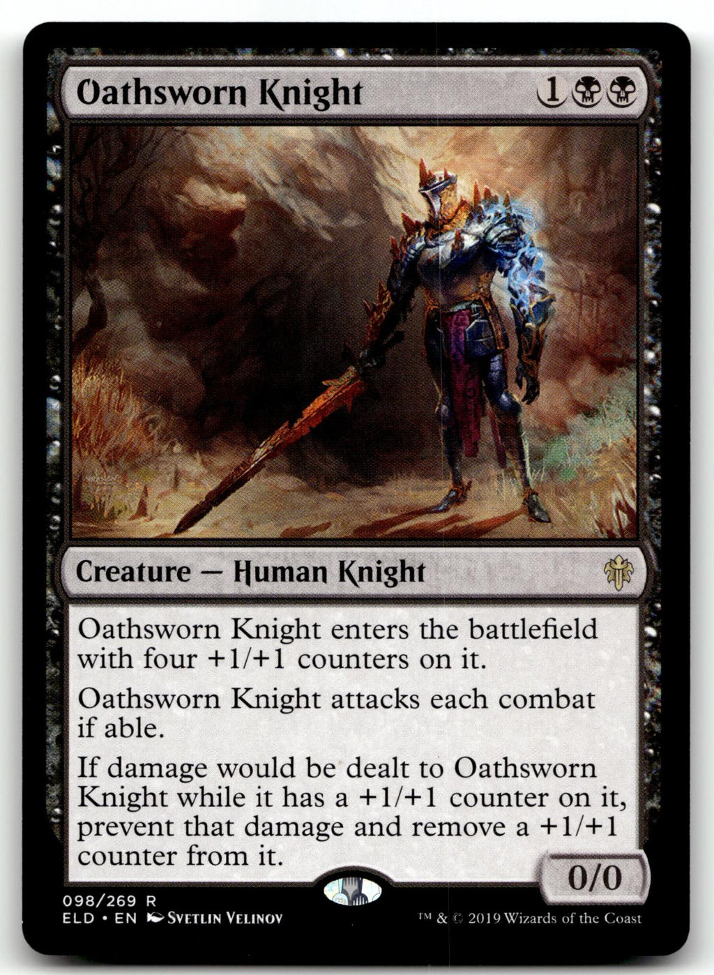 Oathsworn Knight 98 Rare Throne of Eldraine Magic: The Gathering Near Mint