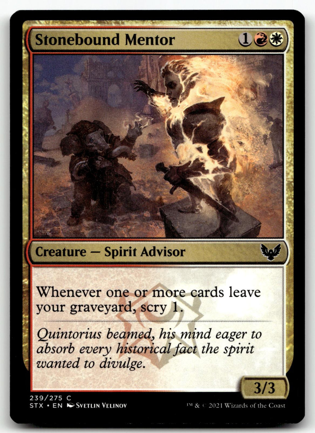 Stonebound Mentor 239 Common Strixhaven: School of Mages Magic: The Gathering NM