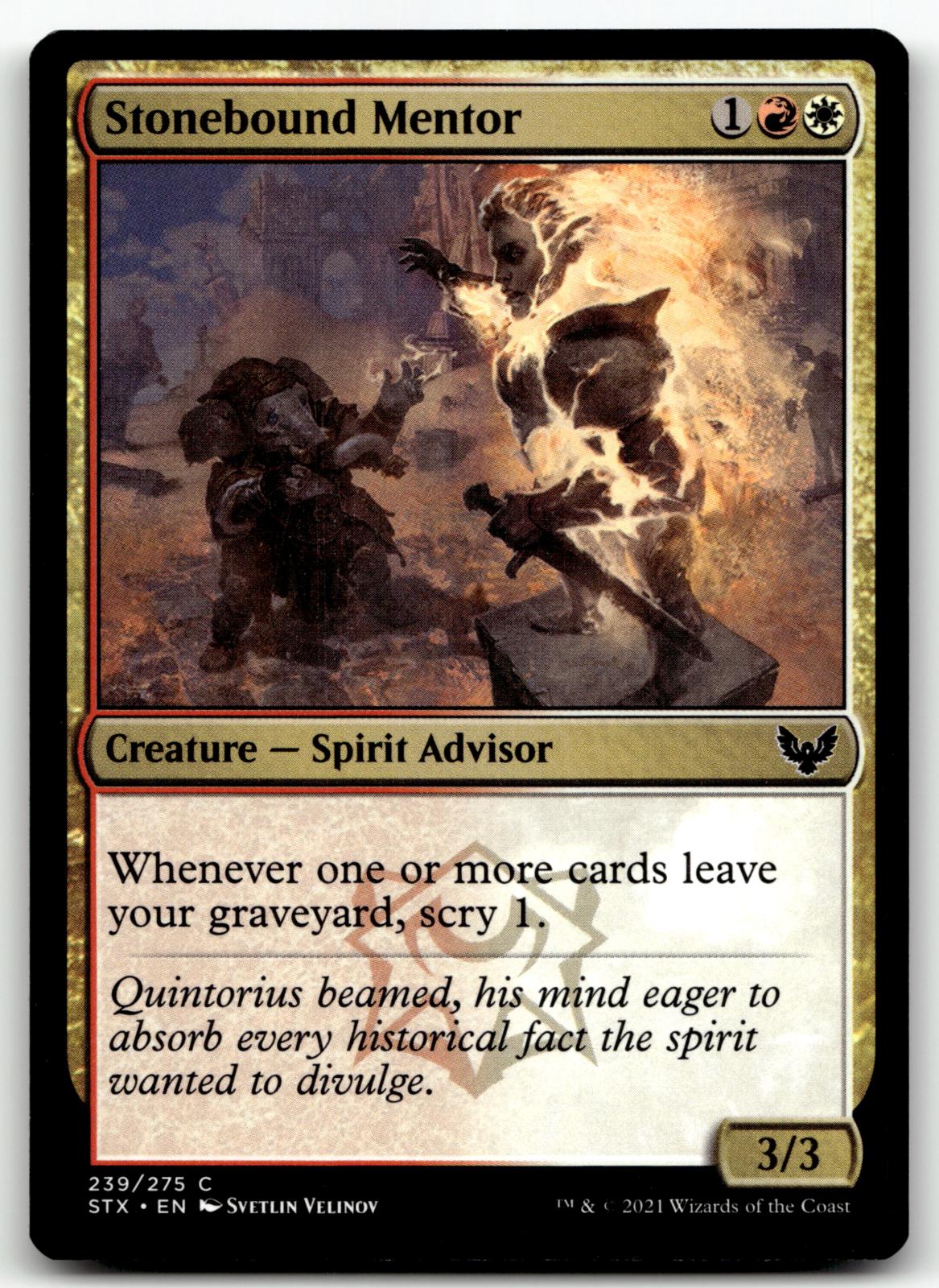 Stonebound Mentor 239 Common Strixhaven: School of Mages Magic: The Gathering NM
