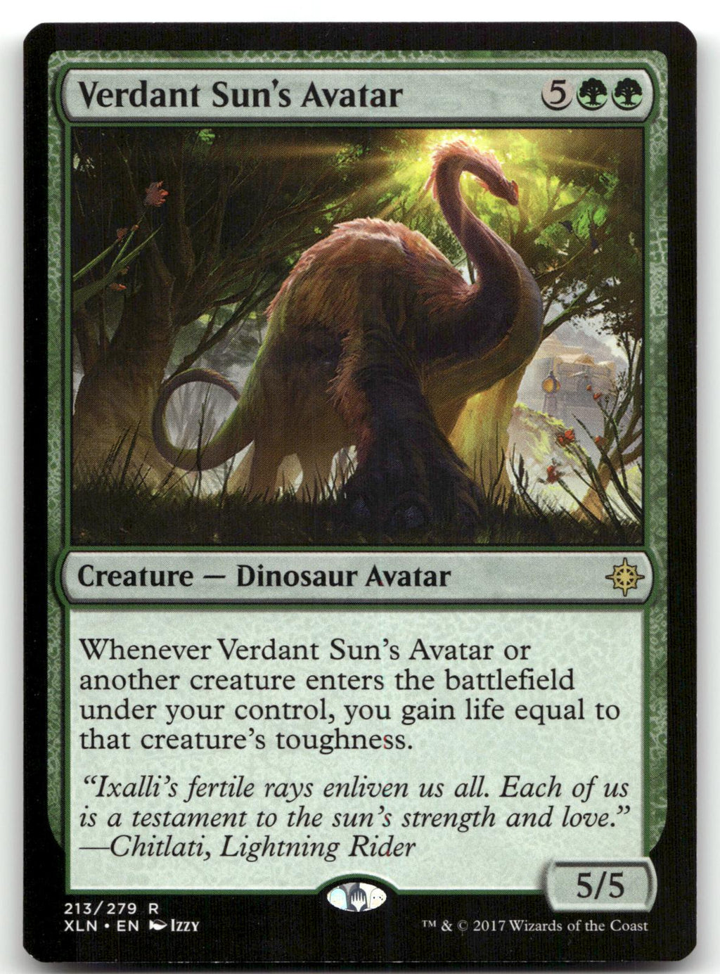 Verdant Sun's Avatar 213 Rare Ixalan Magic: The Gathering Near Mint