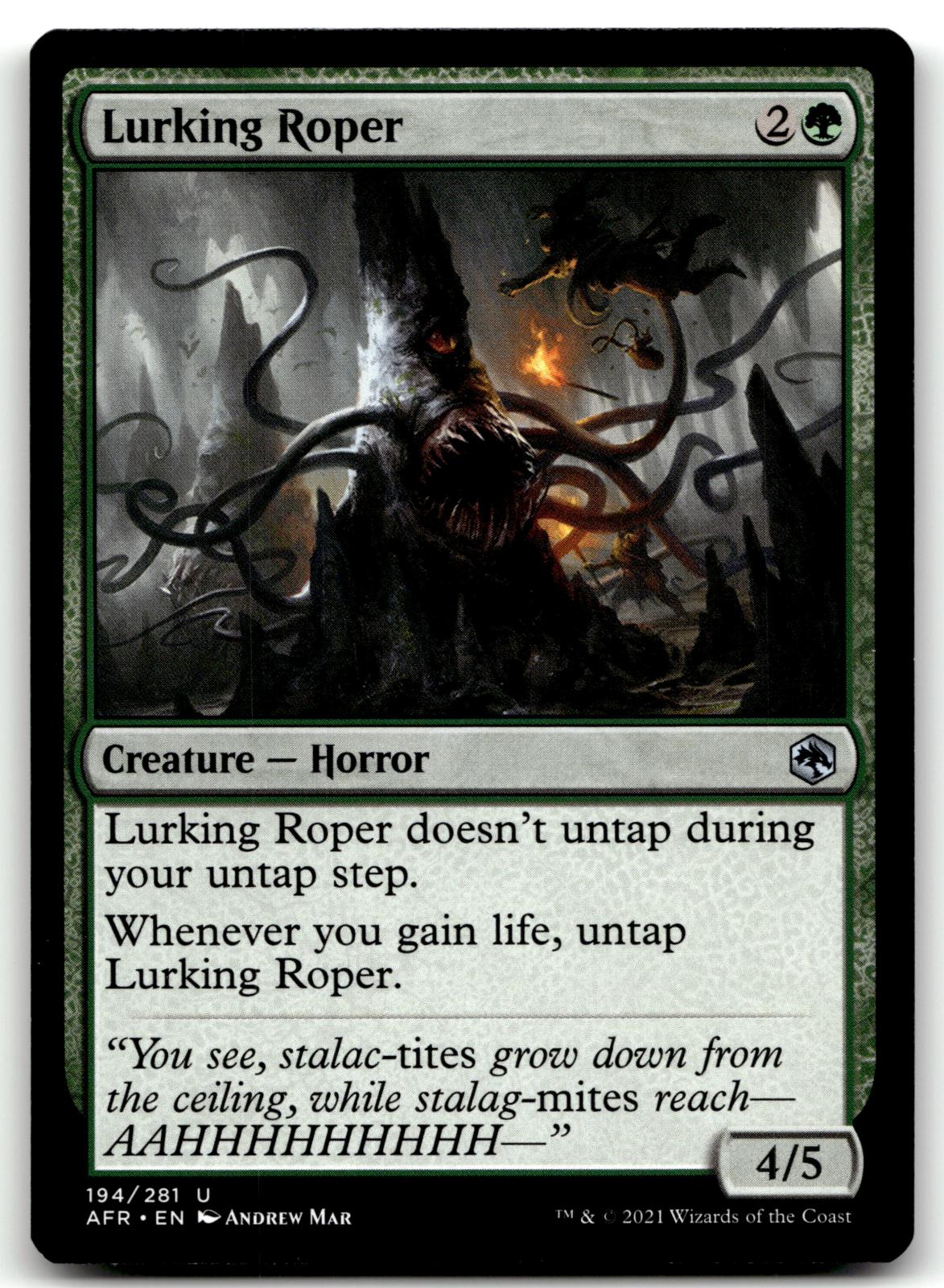 Lurking Roper 194 Adventures in the Forgotten Realms Magic: The Gathering NM