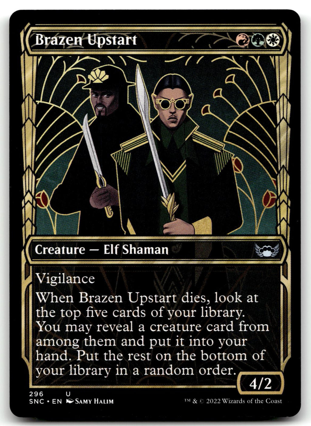 Brazen Upstart (Showcase) 296 Streets of New Capenna Magic: The Gathering NM