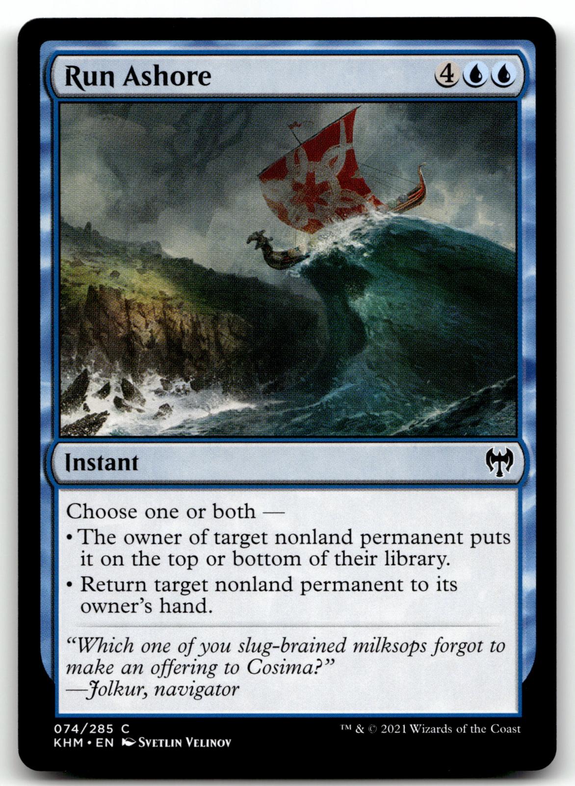 Run Ashore 74 Common Kaldheim Magic: The Gathering Near Mint