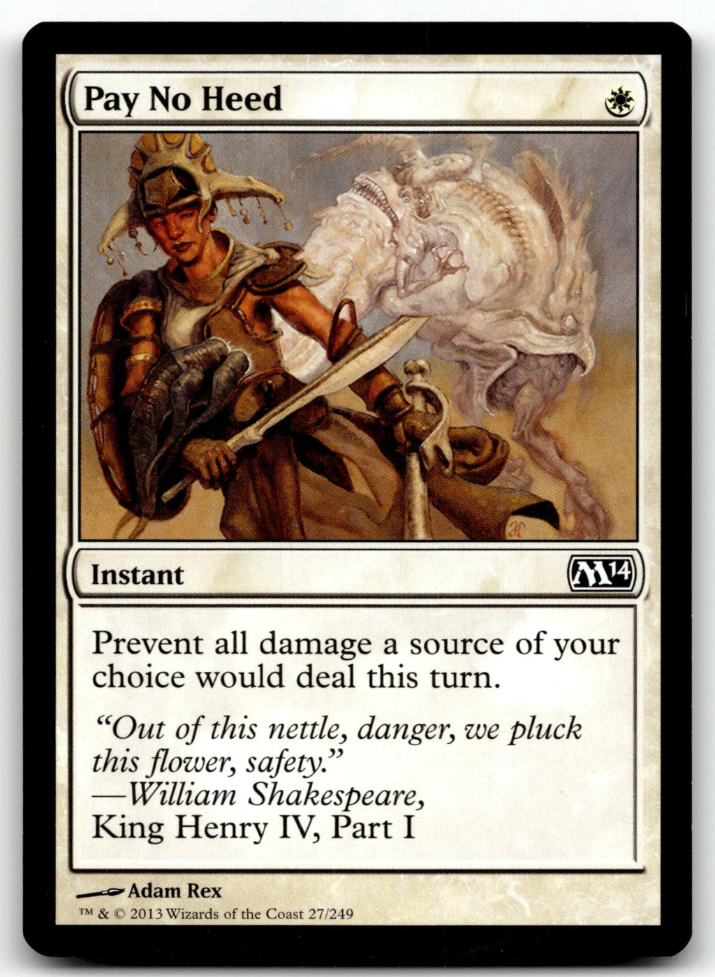 Pay No Heed 27 Common Magic 2014 (M14) Magic: The Gathering Near Mint
