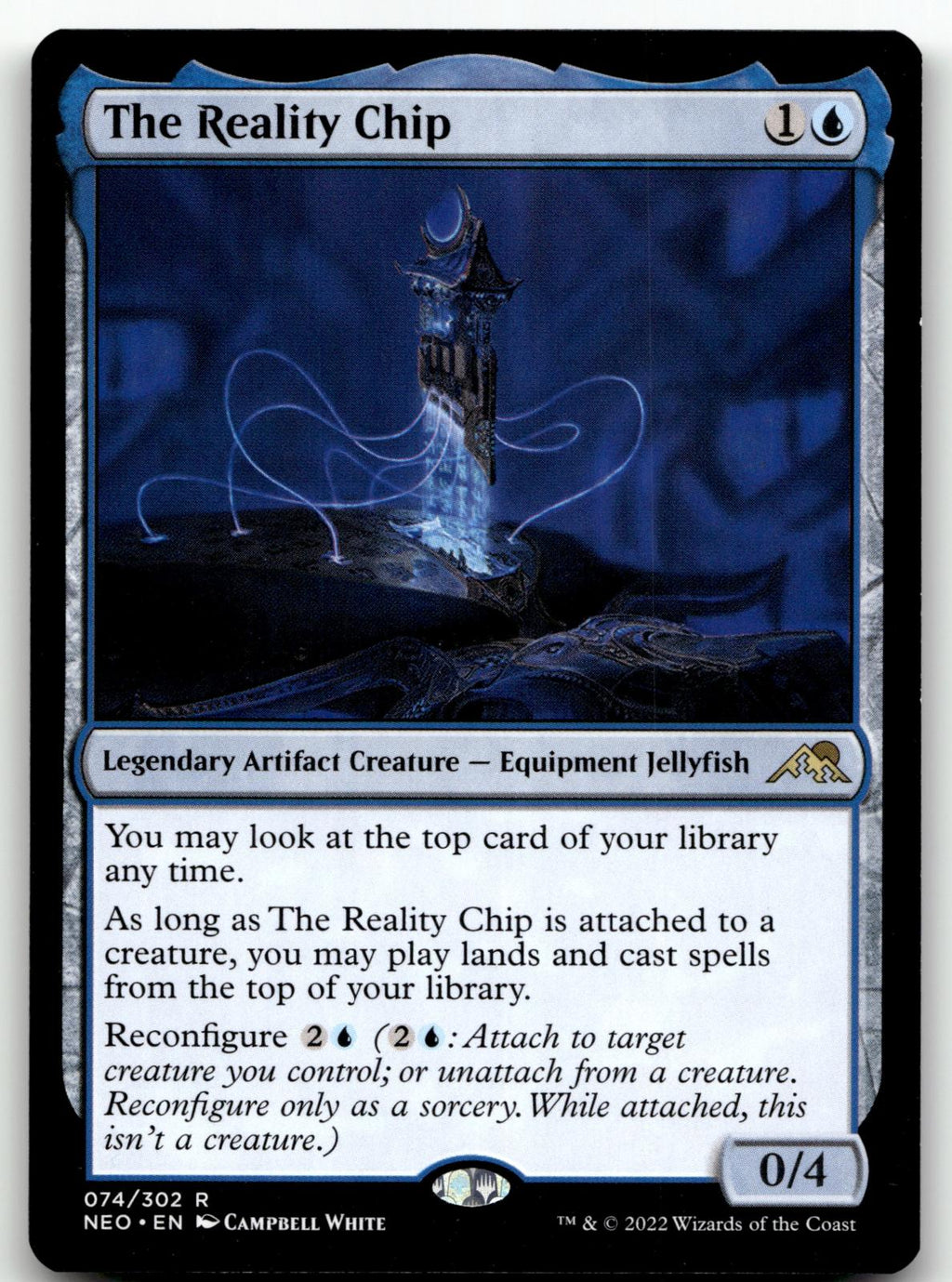 The Reality Chip 74 Rare Kamigawa: Neon Dynasty Magic: The Gathering Near Mint