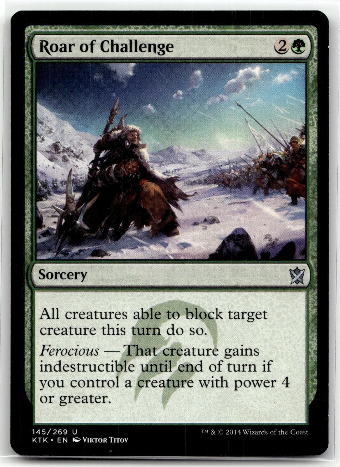 Roar of Challenge 145 Uncommon Khans of Tarkir Magic: The Gathering Near Mint