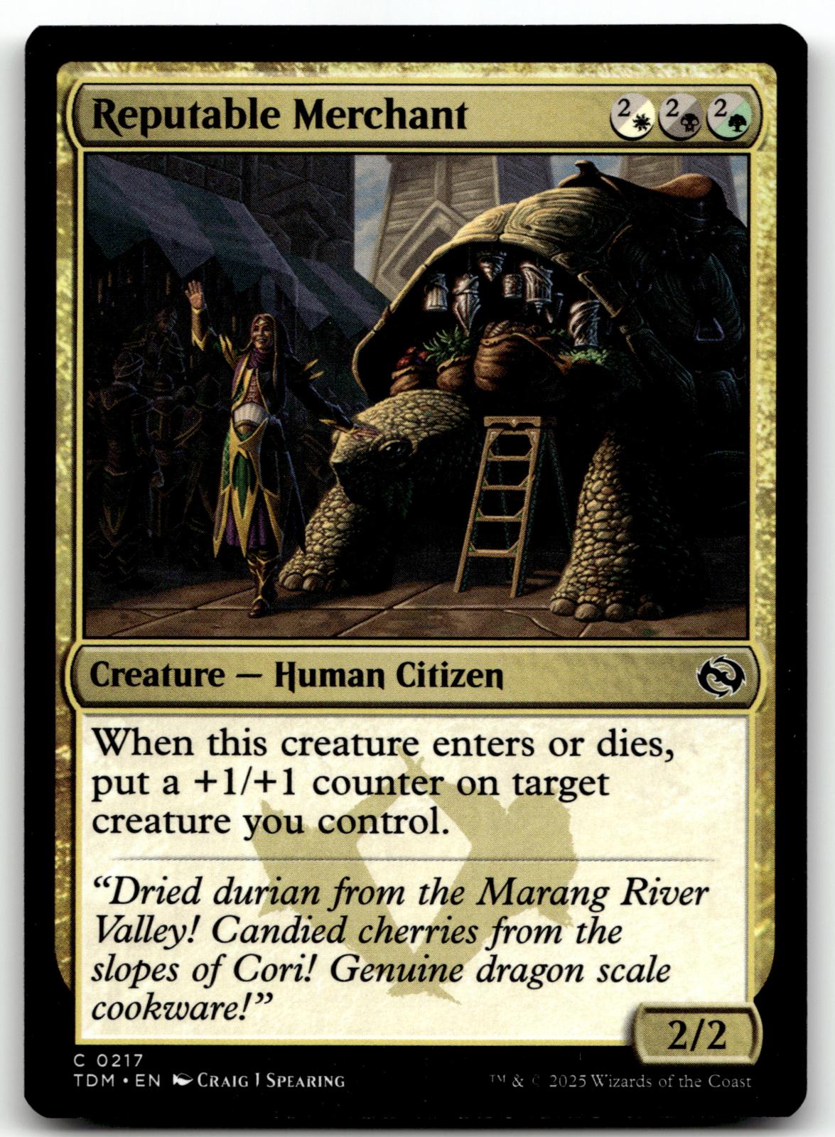 Reputable Merchant 217 Common Tarkir: Dragonstorm Magic: The Gathering Near Mint
