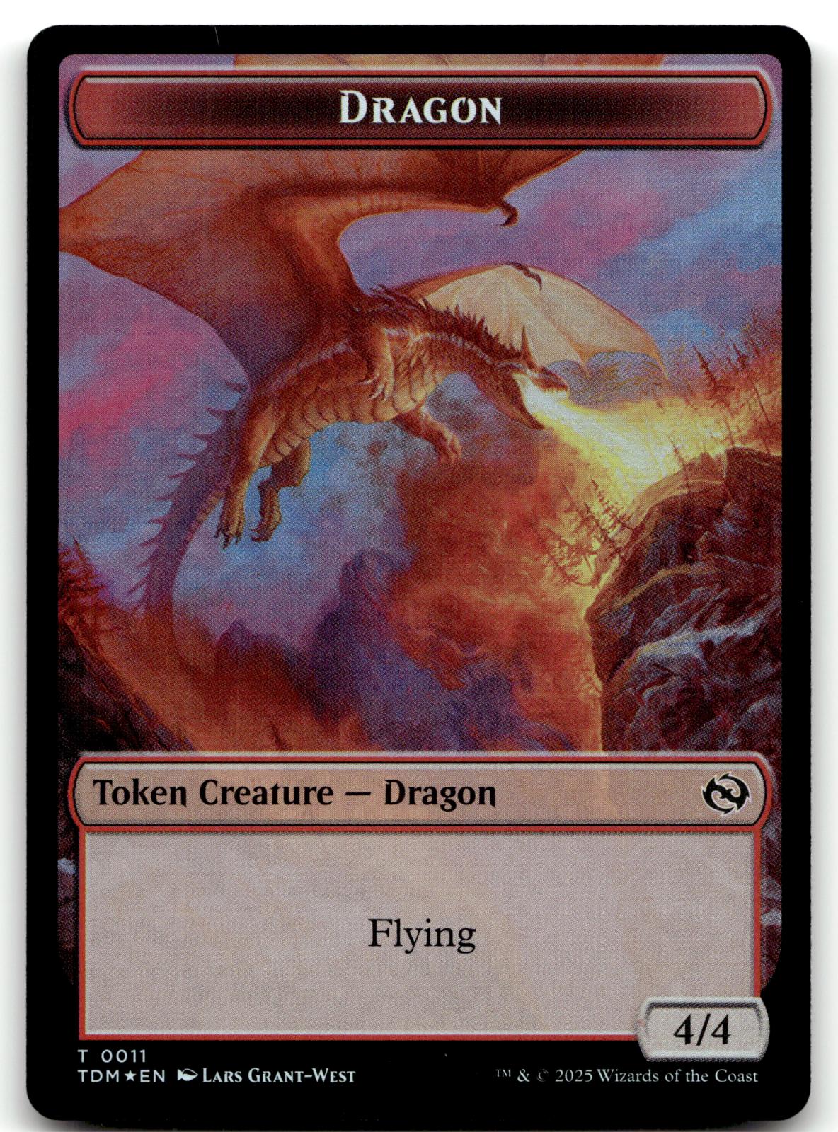 Warrior Token 1 Token Dragons of Tarkir Magic: The Gathering Near Mint