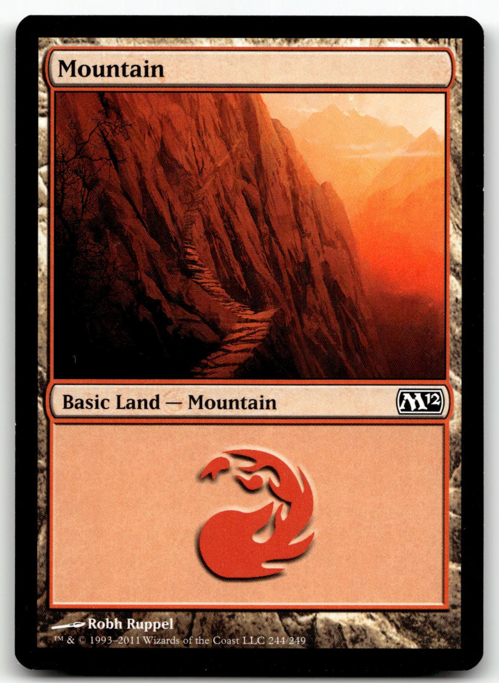 Mountain (244) 244 Land Magic 2012 (M12) Magic: The Gathering Near Mint